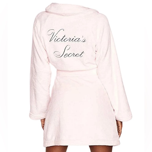 Victoria's Secret Cozy Plush Short Robe! Size M/L. 💖 - Picture 1 of 16